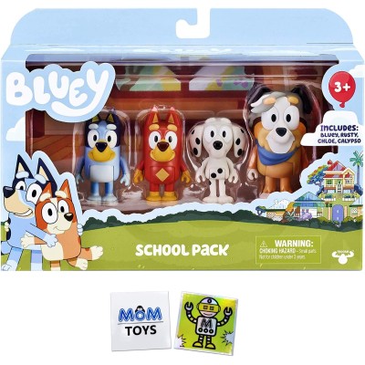 Giochi Preziosi BLY01100 Bluey School Friends Confezione da 4 con 2 adesivi My Outlet Mall