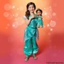 Jakks Pacific 95563 Disney Princess Principessa Jasmine 38cm con bellissimi occhi scintillanti abito scarpette e tiara