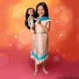 Jakks Pacific 95567 Disney Princess Principessa Pocahontas 38cm con bellissimi occhi scintillanti abito scarpette e tiara