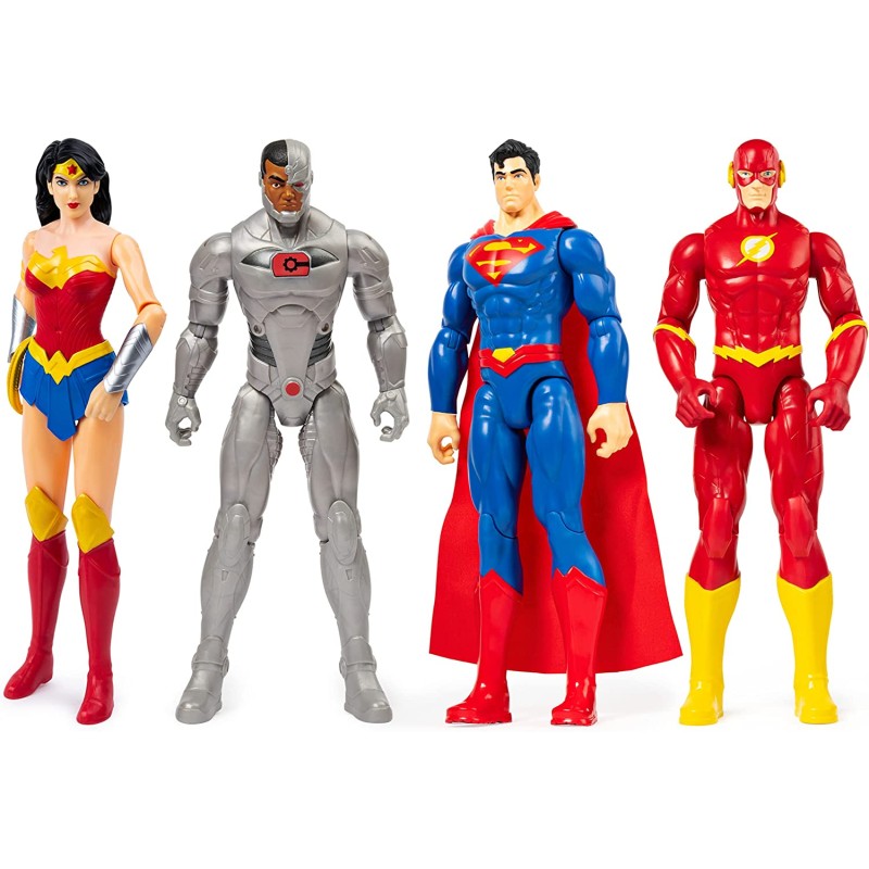 Bizak DC Comics – Statuetta Di Superman 30 Cm Con 11 Punti Di Articolazione, Vestito In Tessuto, Figura Action Per Bambini