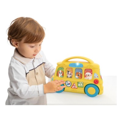 Chicco 112970 Scuolabus Parlante ABC Bilingue Italiano/Inglese per imparare Animali e Filastrocche