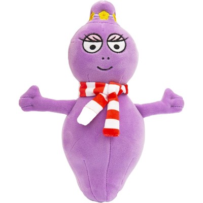 Barbapapà BAP43700 Peluche Barbabella Morbidoso E Soffice con Sciarpa a Righe Bianca E Rossa