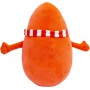 Barbapapà BAP43100 Peluche Barbaforte Morbidoso E Soffice con Sciarpa A Righe Bianca E Rossa