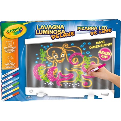 Crayola 25-7246 Lavagna Luminosa Deluxe Maxi Superficie Super Lavagna Cancellabile per Colorare