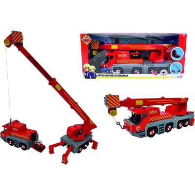 SIMBA 109252517038 Sam Il Pompiere Rescue Crane set cm 50 personaggio e cagnolino Radar