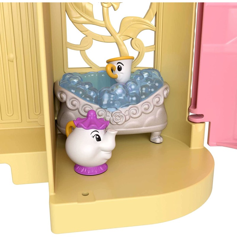 Hasbro HLW94 Disney Princess Il Castello di Belle Playset trasportabile con  Belle e altri Accessori