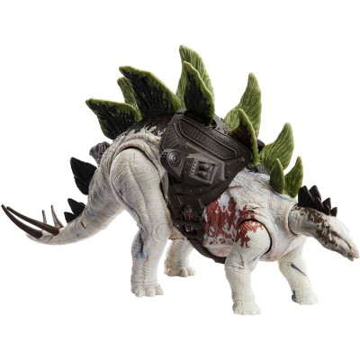Mattel HLP24 Jurassic World Dominion Predatori Giganti Stegosauro con mossa d'attacco e attrezzatura di tracciamento