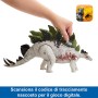 Mattel HLP24 Jurassic World Dominion Predatori Giganti Stegosauro con mossa d'attacco e attrezzatura di tracciamento