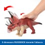 Mattel HLP16 Jurassic World Ruggito Selvaggio Diabloceratopo snodato con suoni e mossa d'attacco