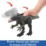 Mattel HLP15 Jurassic World Ruggito Selvaggio Driptosauro snodato con suoni e mosse d'attacco