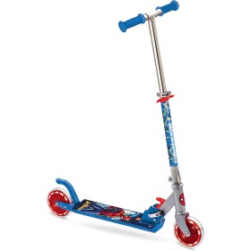 Mondo 28687 Scooter Spiderman Monopattino 2 Ruote Pieghevole in Alluminio con Pedana Extra Grip e Manubrio Regolabile