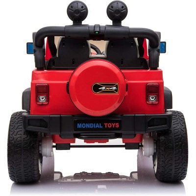 Auto Elettrica Macchina Per Bambini 2 Posti Maxi Fuoristrada 12V con Telecomando Ruote in Gomma