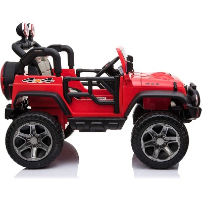 Auto Elettrica Macchina Per Bambini 2 Posti Maxi Fuoristrada 12V con Telecomando Ruote in Gomma