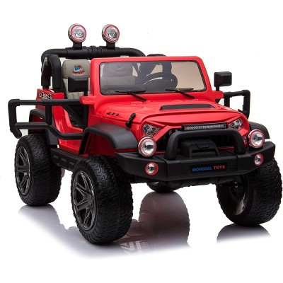 Auto Elettrica Macchina Per Bambini 2 Posti Maxi Fuoristrada 12V con Telecomando Ruote in Gomma