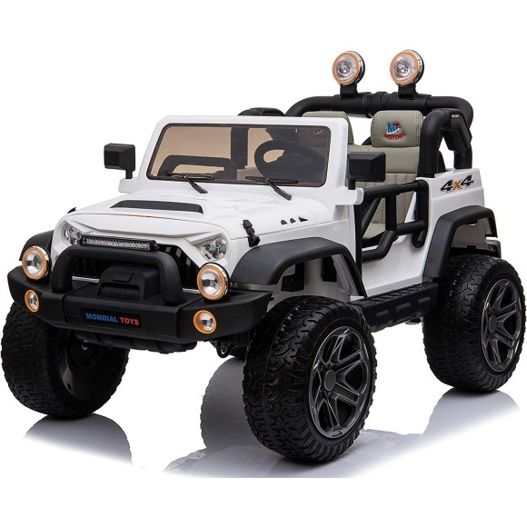 Auto Elettrica Macchina Per Bambini 2 Posti Maxi Fuoristrada 12V con Telecomando Ruote in Gomma
