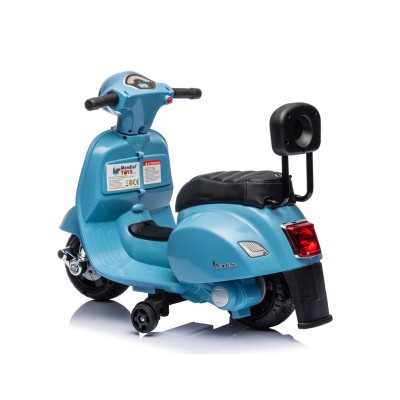Piaggio Mini Vespa GTS Elettrica per Bambini con Sedile in Pelle Batteria 6Volt