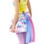 Mattel HGR20 Barbie Dreamtopia Unicorno Bambola curvy, capelli blu e viola con gonna, coda e cerchietto da unicorno