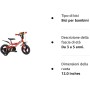 Dino Bikes 123GLN Pro 8 bicicletta con rotelle e freno anteriore per bambini dai 3 ai 5 anni