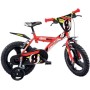 Dino Bikes 143GLN-06 bicicletta 14" con rotelle e doppio freno per bambini dai 4 ai 7 anni