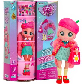 IMC Toys ‎908352 Cry Babies BFF S2 Ella con Capelli lunghi Vestitini in tessuto e 9 Accessori