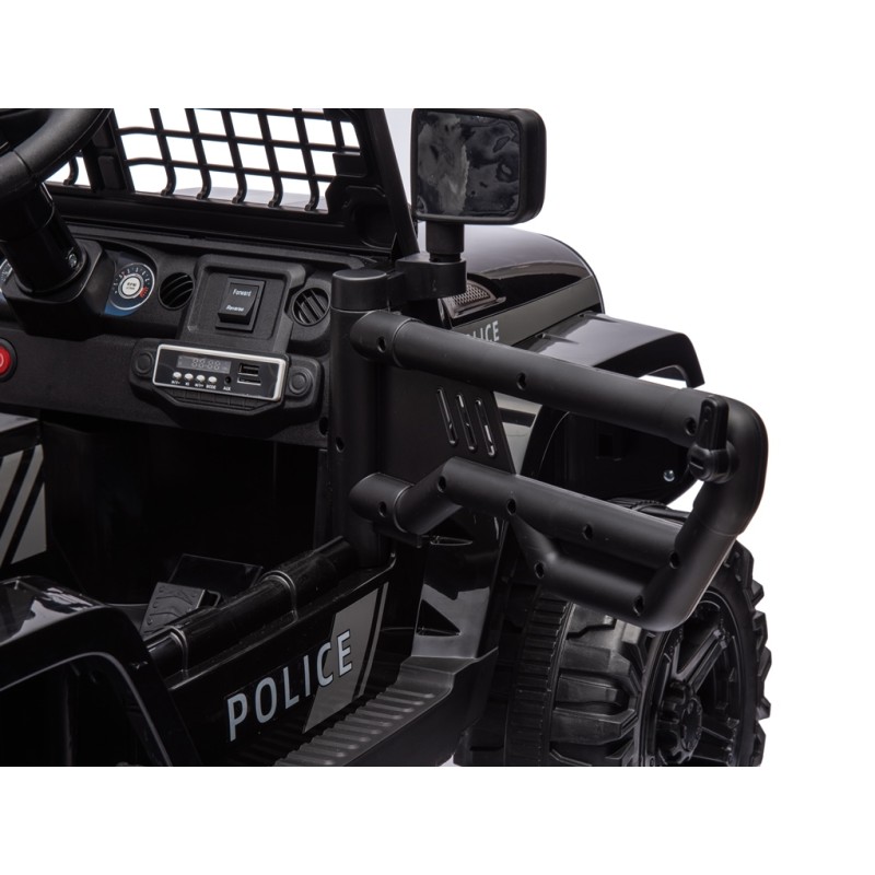 Macchina Elettrica per Bambini Nera Toyota Cruiser Auto a Batteria 12 V
