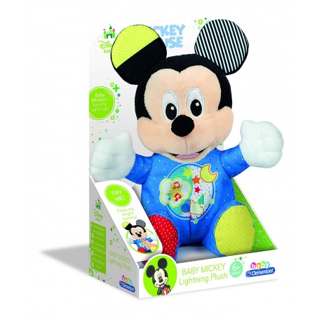 Clementoni 17206 Peluche Baby Mickey Topolino Carillon luminoso per cullar eil bambino durante la notte