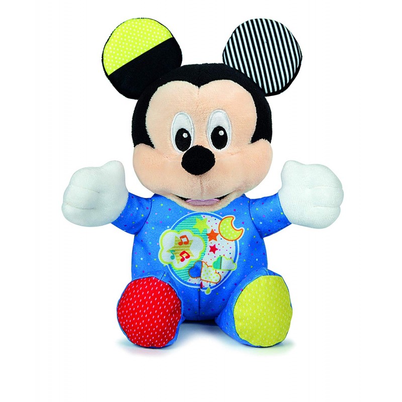 Clementoni 17206 Peluche Baby Mickey Topolino Carillon luminoso per cullar eil bambino durante la notte