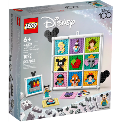 Lego Disney 43221 - 100 Anni di Icone Disney - 72 Personaggi Disney da creare ed esporre