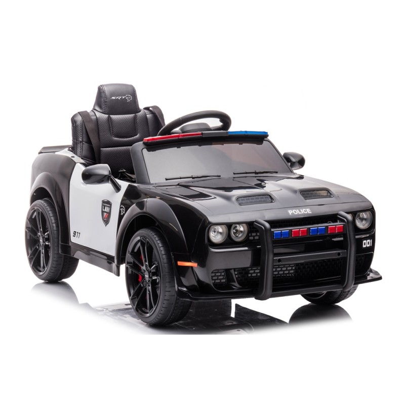 Macchina Elettrica daPolizia per Bambini 12V Police Bianca