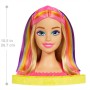 Mattel HMD78 Barbie Super Chioma Hairstyle Capelli Arcobaleno testa pettinabile con accessori Color Reveal