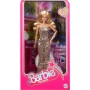 Mattel HPJ99 Barbie Movie 2023 Barbie con elegante tuta dorata e paillettes