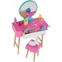 Mattel HPT55 Barbie Set Camera da letto con bambola in pigiama rosa e oltre 20+ accessori