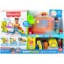 Fisher Price HRB34 Little People Autolavaggio playset interattivo con rampa per le auto, luci e musica