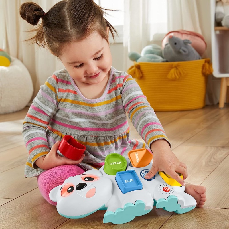Fisher-Price HJR75 Balena BlinkiLinkis Quiz – Giocattolo Interattivo Educativo Con Luci, Musica E Numeri Per Bambini 18+ Mesi