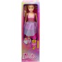 Mattel HJY02 Barbie con capelli biondi alta 71 cm con abito rosa scintillante, collana e tanti accessori