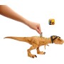 Mattel HNT62 Jurassic World T-Rex Caccia e Divora con azione d'attacco doppio morso suoni e attrezzatura di tracciamento