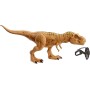 Mattel HNT62 Jurassic World T-Rex Caccia e Divora con azione d'attacco doppio morso suoni e attrezzatura di tracciamento