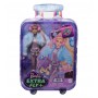 Mattel HPB16 Barbie Extra Fly Barbie viaggiatrice con look a tema neve tuta rosa e cappotto alla moda