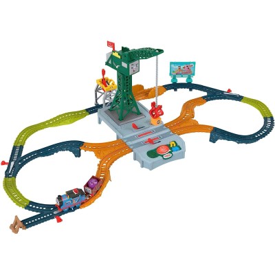 Fisher Price HRC47 Il Trenino Thomas I Suoni di Sodor Cranky Delivery set con pista e 3 personaggi  con oltre 60 suoni