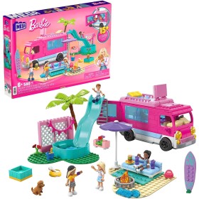MEGA HPN80 Barbie Camper dei Sogni da 580 pezzi include 4 mini bambole e tanti accessori MEGA HPN80 Barbie Camper dei Sogni da 580 pezzi include 4 mini bambole e tanti accessori