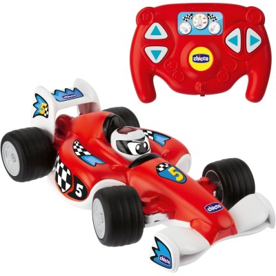 Chicco 01133300 Tom Race RC Macchinina con Telecomando Ergonomico e Intuitivo a Infrarossi 4 Pulsanti Direzionali Suoni Reali