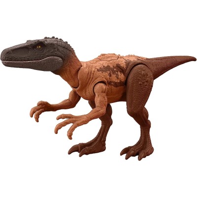 Mattel ‎HLN64 Jurassic World Strike Attack Herrerasurus con articolazioni mobili