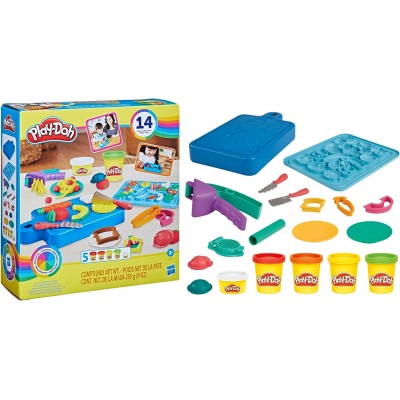 Hasbro ‎F6904 Play-Doh Starter Set Piccoli Chef con 14 Accessori da Cucina Finti