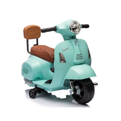 Piaggio Mini Vespa GTS Elettrica per Bambini con Sedile in Pelle Batteria 6Volt