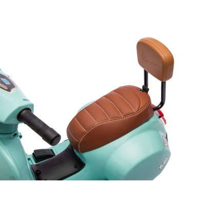 Piaggio Mini Vespa GTS Elettrica per Bambini con Sedile in Pelle Batteria 6Volt