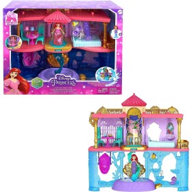 ​Mattel HLW95 Disney Princess Il Castello dei Due Mondi di Ariel componibile con mini bambola e 12 accessori