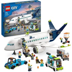 LEGO City 60367 Aereo Passeggeri con 9 Minifigure e Veicoli dell'Aeroporto:Trattore Aeroportuale e Furgone Bagagli