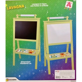 ‎Giocheria GGI200170 Lavagna in Legno Bifacciale con fondo in ardesia