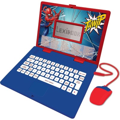 Lexibook JC598SPi5 Spider-Man Computer portatile educativo bilingue - 124 attività per un apprendimento Divertente