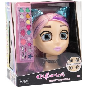 Nice Group 92049 Influencer Make Up Doll Testa da Truccare e Pettinare con Occhi Cambia Colore Nice Group 92049 Influencer Make Up Doll Testa da Truccare e Pettinare con Occhi Cambia Colore